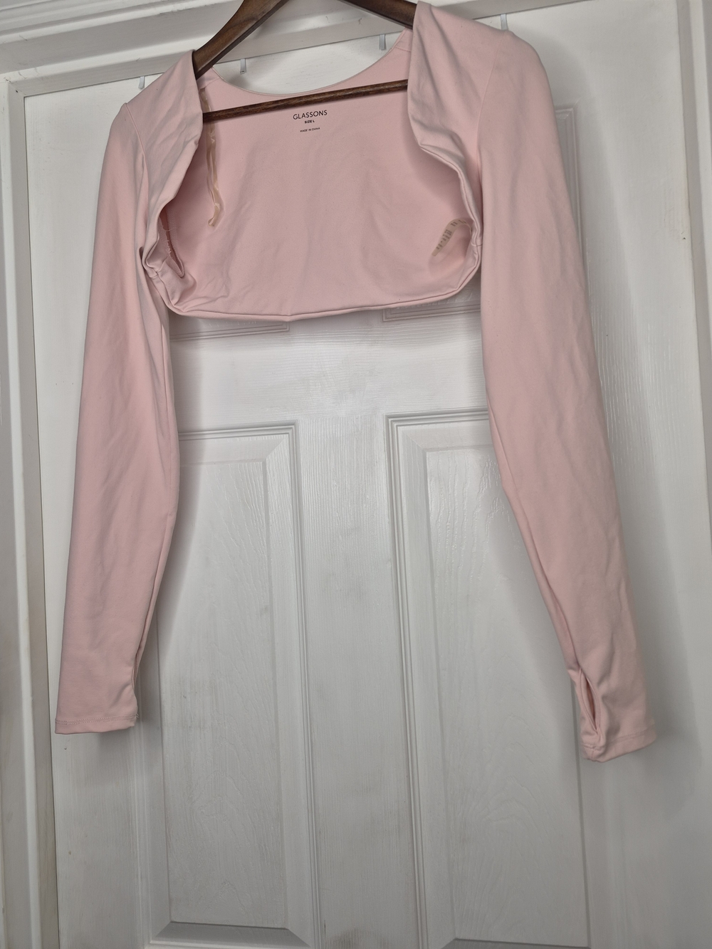 Glassons Pink Long-Sleeve Shrug Top Large
